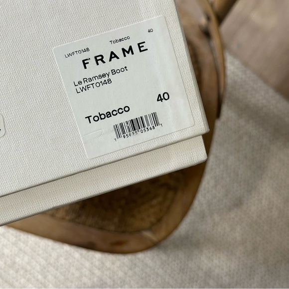 NWT Frame Ramsey Leather Knee High Tiding Boot In Tobacco - Picture 9 of 10